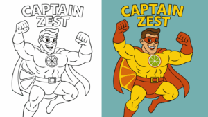 Captain-Zest-Coloring-Page
